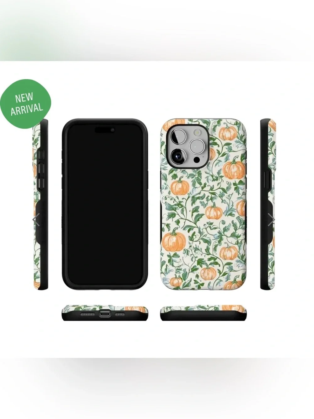 🎃 Casely Pumpkin Patch Green Vines IPhone 15 Pro Max Bold Flex Mag Safe case